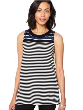 J. Jill Wearever Collection Striped Tunic Tank Top
